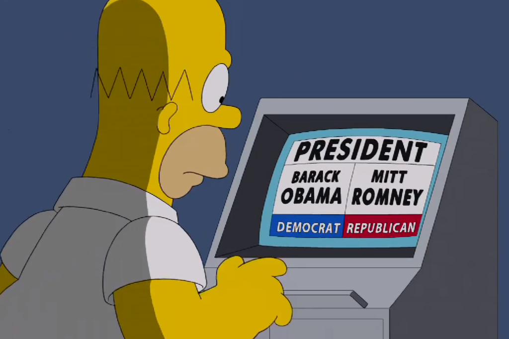 Homer Simpson, Val, Mitt Romney, Video, Barack Obama